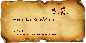 Veverka Romána névjegykártya